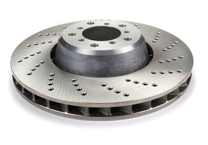 BMW Brake Disc - Rotor Front Passenger Side (374mm) (Cross-Drilled)